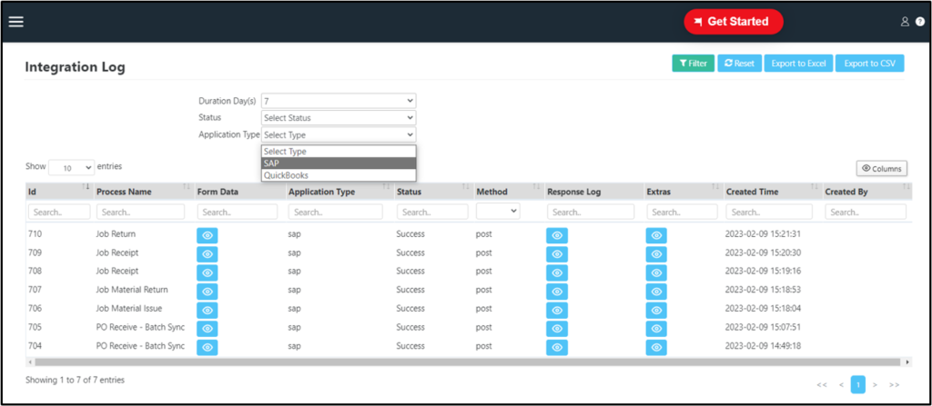 Axacute Features: Enhanced Flexibility for users using multiple applications in Integration Log