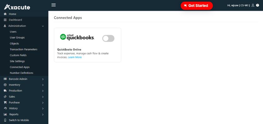 Axacute Integration with Quickbooks